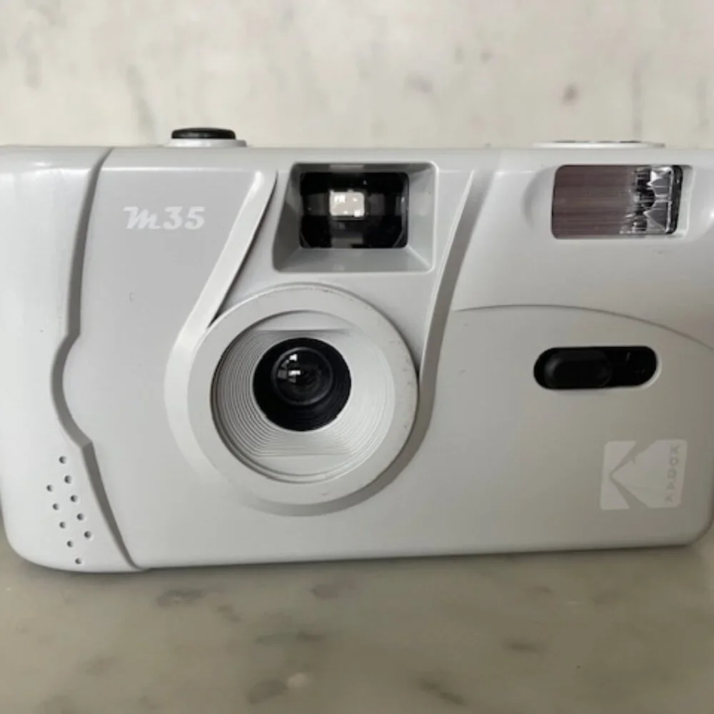 KODAK 35 MM Film Camerawith Flash Silver Gray